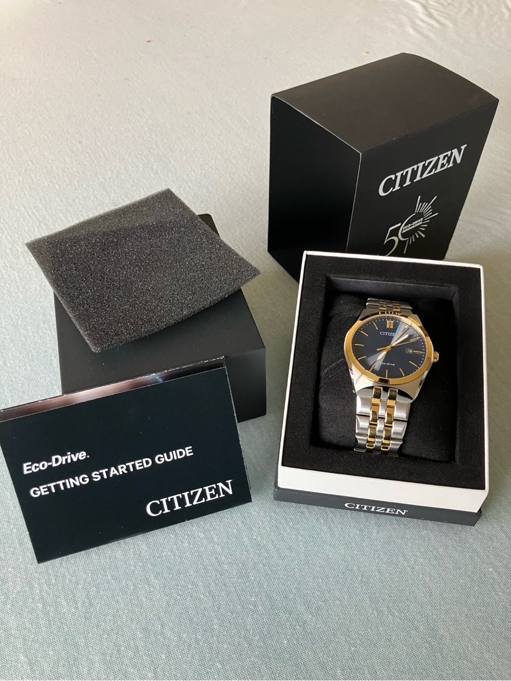 Citizen Corso Eco-Drive BM7334-58L Blue Dial Two-Tone Men’s Watch 40mm NWT - Picture 8 of 8